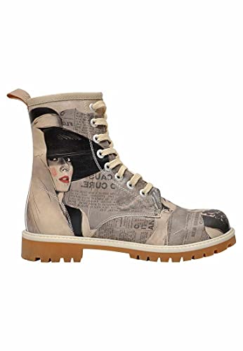 Personalize Your Life - Printed Long Boots - Lace Up Mid calf Boots for Women - Vegan, Environmentally Friendly and Handmade - Breathable Design4