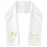 SATIN HAUTE QUALITÉ : Tissu blanc lumineux, doux et élégant, parfait pour les photos de cérémonie.