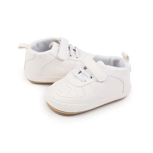 Image of Clowora Unsex Baby Shoes Boys Girls Infant Sneakers Non-Slip Soft Rubber Sole Toddler Crib First Walker Lightweight Shoes