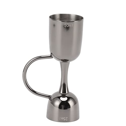 Cocktail Bell Jigger Stainless Steel Wear Resistant Double End Bar Measuring Jigger For Restaurant (Black Plating) #TOP5