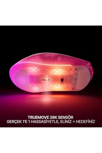 Image of SteelSeries Aerox 3 Wireless Gen 2 - Ultralight 68g Gaming Mouse, 4K Polling, 26K DPI Optical Sensor, 200 Hours Battery Life, IP54, 80 Million Clicks, RGB, Pure PTFE Gliding Feet, Magenta