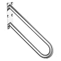 20 inch Stainless Steel Handrail for 1-3 Steps - 1.25" Tube, ZUEXT Chrome Finished U Shaped Safety Grab Bar for Stairs, Wall Mounted Handicap Hand Railing for Outdoor Garage Interior Exterior Stairway