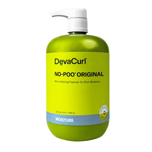 DevaCurl No-Poo Original Non-Lathering Cleanser for Rich Moisture Fresh Rose 32 Fl Oz