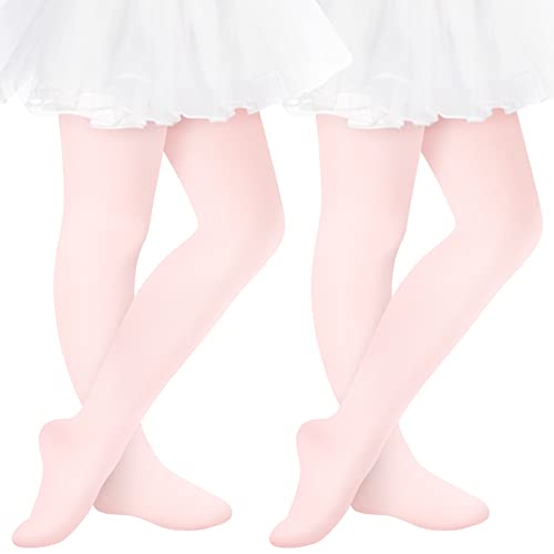 2 paia di collant per bambine per danza e balletto, calze ultra morbide per Halloween, Rosa balletto e rosa balletto, 1-3 anni