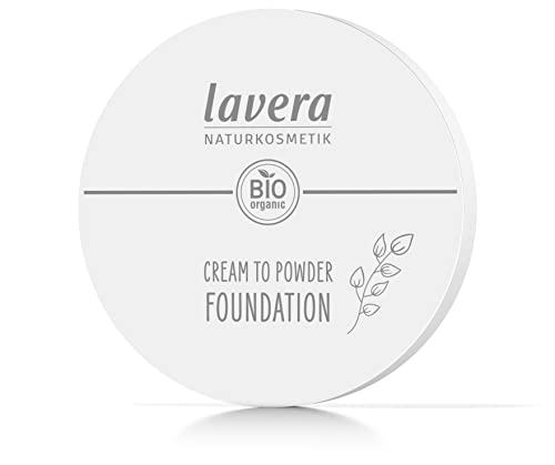 Lavera Cream To Powder Foundation -Light 01- Nude - Bio-Mandelöl & Vitamin E - Vegan - Feuchtigkeitsspendend - Intensive Deckkraft (1 X 10,5 G) #TOP2