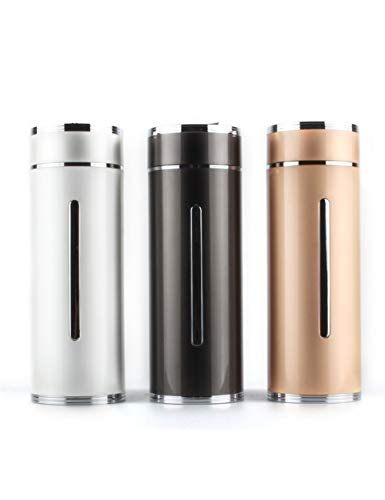 LLJPFD7J Office thermos, sterling silver double insulated business office cup, anti-sweat thermos, insulated standard bottle of coffee tea thermos (Color : Silver)