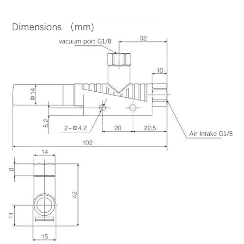 Éjecteur de vide ASBP10-G2-SDA pour stopper les pertes de pression pneumatique
