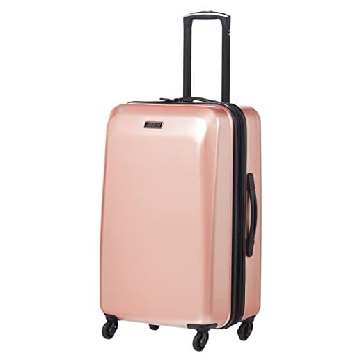 American Tourister Moonlight Hardside Expandable Luggage with Spinner Wheels, Rose Gold, 2-Piece Set (21/24)