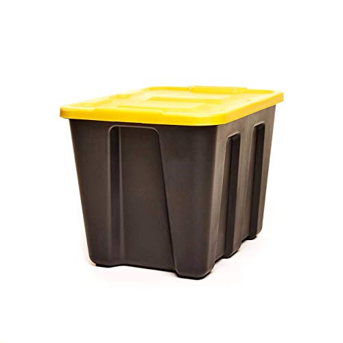 HOMZ 18 Gallon Durabilt LLDPE Container Heavy Duty Plastic Storage, Set of 4