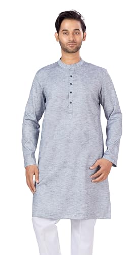 Image of Studio Shringaar Men's Cotton Relaxed Fit Straight Kurta
