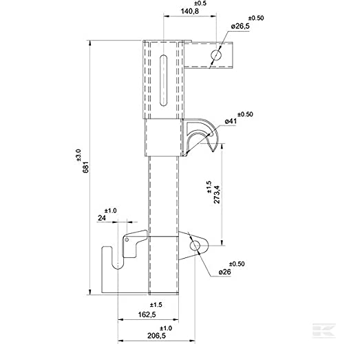 Kramp Frontladeradpter Euro-Dreipunkt Schnellwechselsystem Kat 2 TL150856