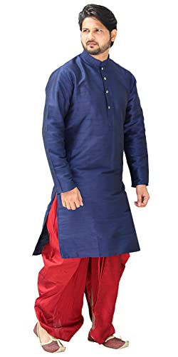 Image of Om Shubh Mangalam Men's Silk Ethnic Wear Dhoti Kurta Set For Wedding
