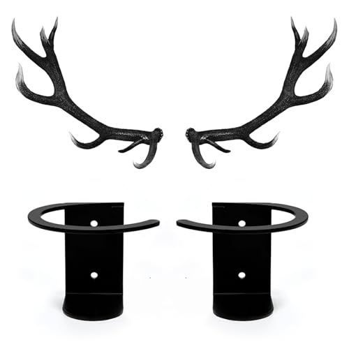 2 Pack Elk/Moose Deer Antler Mounting Kit, Shed Antler Wall Mounts, Specimen Deer Hanger, Shed Plate Trophy Wall Display, Quick Install, Perfect for Rustic Cabin Decor in Living Room, Den, Office