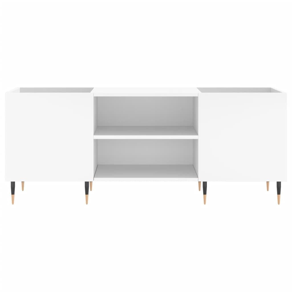 Armadio per dischi bianco, 121 x 38 x 48 cm, in vinile, con gambe in ferro, mobile fonofonico per dischi in vinile e giradischi, per collezione musicale, soggiorno