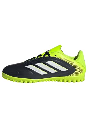 adidas Unisex - Bambini Copa Pure III Club Turf Football Boots Kids, Core Black/Cloud White/Lucid Lemon, 32 EU