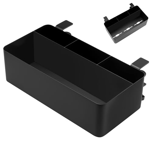 HAQIUHETO 3プラス1収納 テーブル下収納ラック デスク 後付け 収納バスケット 収納 デスク下収納 タブレットスダンド 充電したまま収納 スペース活用 小物整理穴あけ不要 /天板1〜5.2cm設置可能/簡単な取り付け（ブラック）