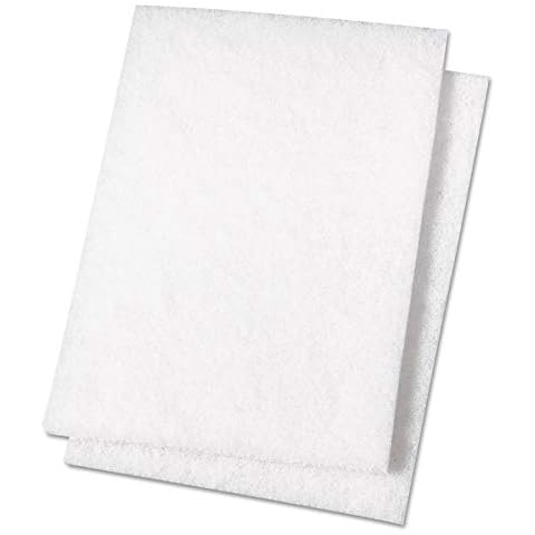 Premiere Pads PAD Light Duty Scouring Pad, 9" Length by 6" Width, White (Case of 60) Cover