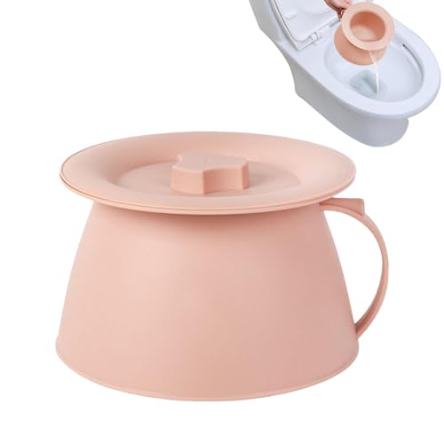 Pot De Chambre Adulte Avec Couvercle, Urinoir De Chevet De 1,5 L Avec Poignée, Urinoir Portable, Pot À fonds Plat Anti-Basculement, Toilettes Pour Enfant Pour Fille Jeunes Fils Femmes