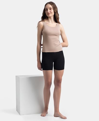 Image of Jockey 1535 Women Super Combed Cotton Rib Fabric Inner Tank Top With StayFresh Treatment