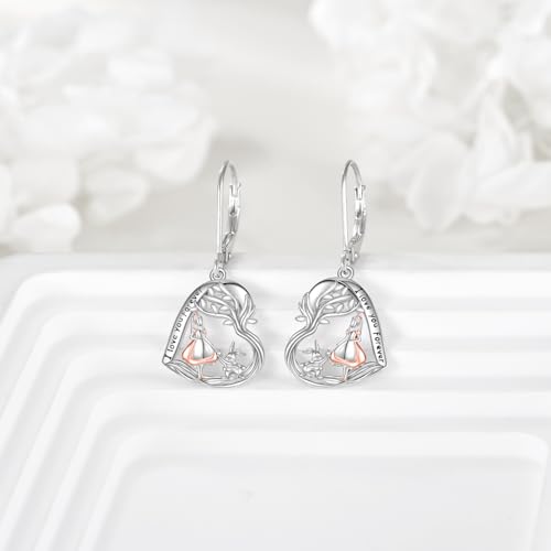 Alice in Wonderland Dangle Earrings Sterling Silver Wonderland Dangle Earrings Jewelry Gift for Women4