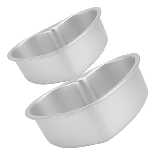 Gatuida 2 piezas Molde para Tartas Forma de Corazón de Metal Resistente Base Desmontable para Horno y Fácil Limpieza para Repostería Casera y Regalo Práctico