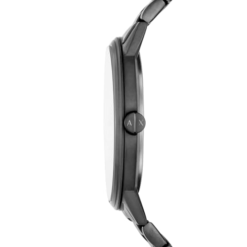 Image of Armani Exchange Stainless Steel Analog Black Dial Men's Watch-Ax2761, Band Color:Black