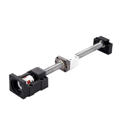 Metal Ball Screw nut Ball Screw Kit SFU2510 L300-1000mm with Single Nut+BF20+DSG25H+Coupling+ HM20-86 Motor Mount for CNC(400mm)
