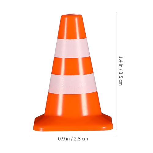 BESPORTBLE 14pcs Mini Traffic Cones Tiny Simulation Road Parking Signs Plastic Traffic Roadblock Toy Ideal for Kids Construction Theme Party Favors Orange ampel Spielzeug für Kinder