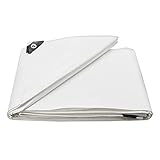 Lona blanca resistente al agua, para camping, exteriores, protector solar, tamaño 4 x 6 m