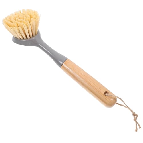 NAMOARLY Dish Brush with Long Handle Ergonomic Soft Bristle for Pots and Pans Efficient Kitchen Scrubber Brush with Oil Resistant Bristles for Deep Cleaning