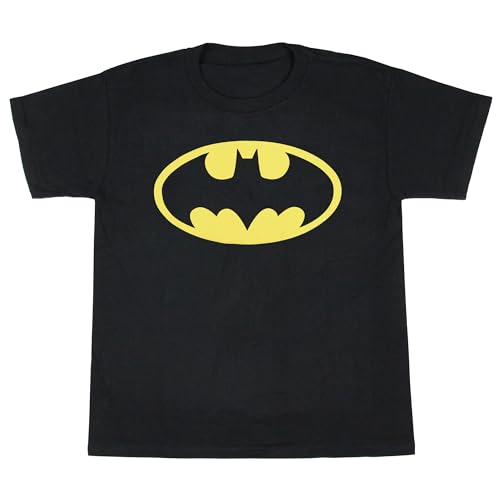 DC Comics Batman T-Shirt Boys' Bat Symbol Logo Design Kids Tee3