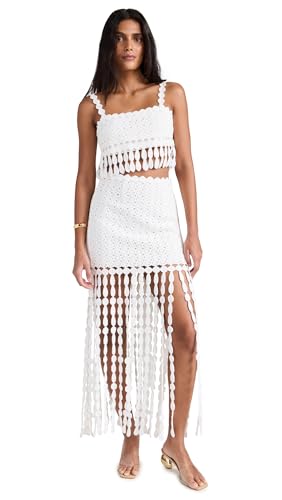 Saylor Women's Elie Fringe Midi Skirt Set