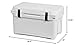 Engel Coolers ENG35 Cooler | 36 Can High Performance Durable Seamless Rotationally Molded Ice Box for Camping, Hunting, and Fishing - White
