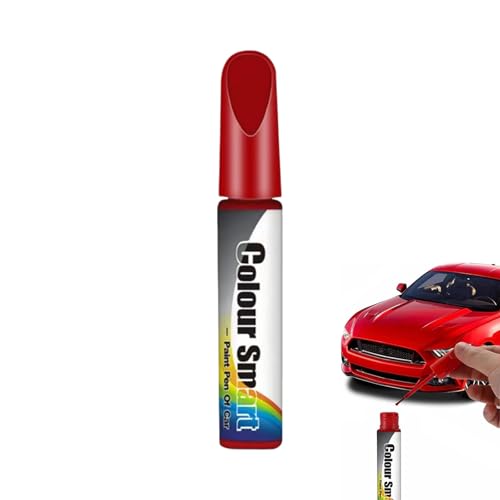 Rakiuty Stylos Anti Rayure Voiture, Stylo Retouche Peinture Carrosserie, Stylo Retouche Voiture, Stylos Réparation des Rayures Auto De Peinture, Anti Rayure pour Carrosserie Moto Auto Vélo (Rouge)
