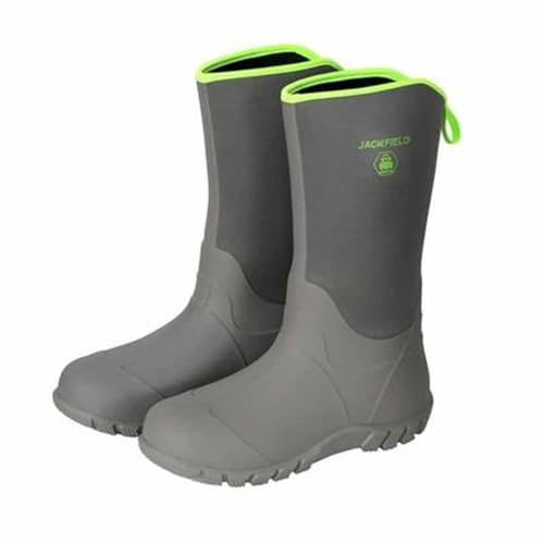A2Z Mens Neoprene Wellington Boots Waterproof Mucker Garden - Wellies Neoprene Grey 9 UK