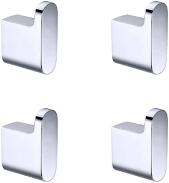 Bathroom Accessories Soap Dispenser Robe Cloth Hook Towel Ring Wall Mount Roll Paper Holder Toilet Brush Holder Towel Rack Shelf,Covered Paper Holder (4 Pcs Robe Hook)