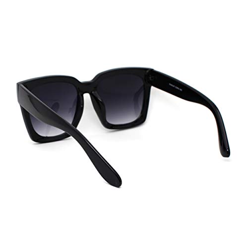SA106 Womens XL Oversize Horned Rim Thick Plastic Retro Sunglasses4