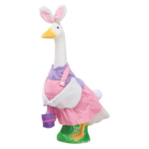 Fox Valley Traders Gaggleville Easter Bunny Girl Outfit, fits 23" H Large Porch Goose Cover