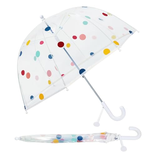 decalsweet Kids Umbrella Bubble Clear Umbrella with Dome Canopy for Toddler