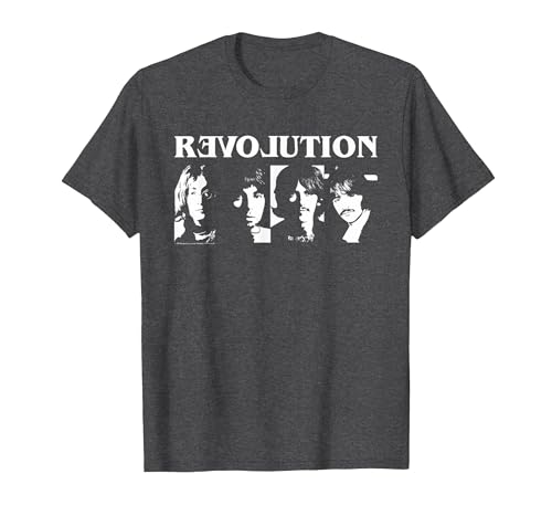 The Beatles - Revolution T-Shirt, Men, Dark Heather Grey, X-Large