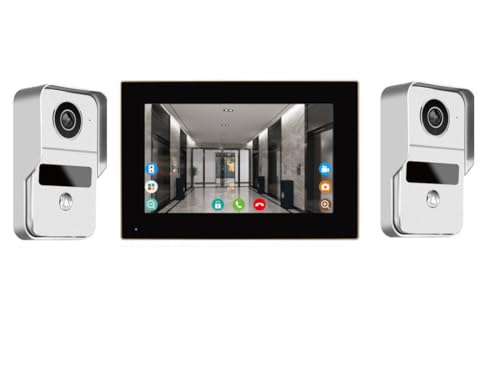 Visiophone connecté Double Platine de Rue pour Maison à 2 Entrées