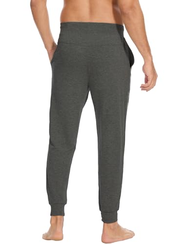GYS Bamboo Viscose Men's Pajama Bottoms Soft Solid Jogger Sleep Pants with Pockets and Drawstring2