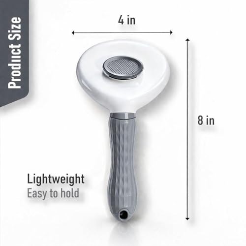 Self Cleaning Slicker Brush for Dogs & Cats – Deshedding Grooming Tool with One Click Hair Removal – Gentle for Sensitive Skin - Image 3
