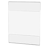 Ultimate Pack Of 6 Clear Acrylic Wall Mount Sign Holders By First-Rate Acrylics: Durable Scratch/Crack Resistant With Strong Adhesive-Hold 8.5x11 Paper Award Certificate-Easy Installation-No Drilling