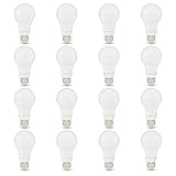 AmazonBasics 100W Equivalent, Soft White, Non-Dimmable, 10,000 Hour Lifetime, A19 LED Light Bulb | 16-Pack