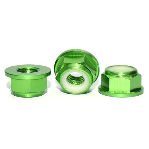 Alextend M3NUTS 20Pcs M3 Nuts Flanged Nylon Lock Nut Nylock Self-Lock Aluminum Nuts cover