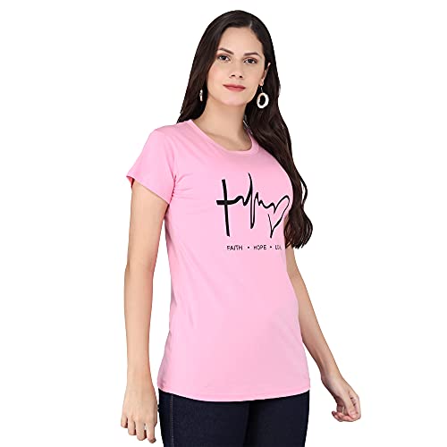 Image of FUNDAY FASHION Women & Girls Cotton Regular Fit Half Sleeves T-Shirt