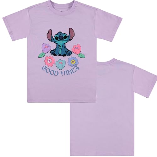 Image of Disney Lilo and Stitch Girls Short Sleeve T-Shirt- Stitch Girls Tee Sizes 4-16