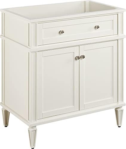 Signature Hardware 454000 Elmdale 30" Mahogany Wood Single Vanity Cabinet - White