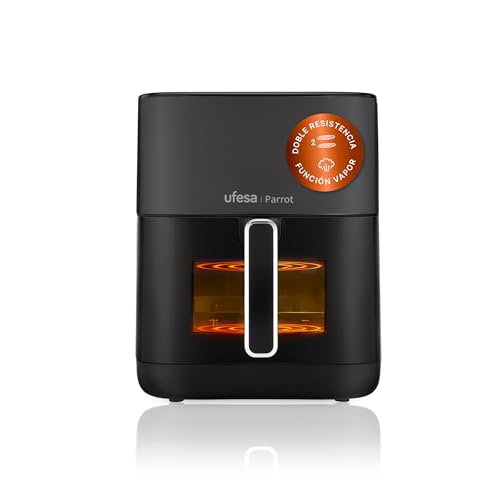 Ufesa Parrot, Freidora Aire con Vapor, Doble Resistencia, 6 L, 18...